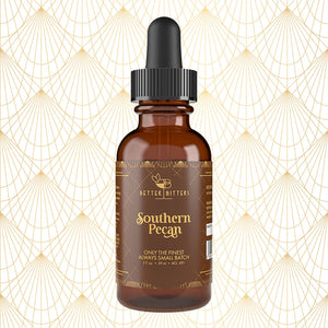 2 oz dropper bottle of southern pecan bitters