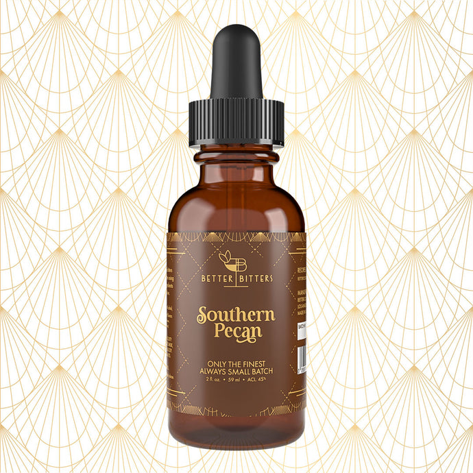 2 oz dropper bottle of southern pecan bitters
