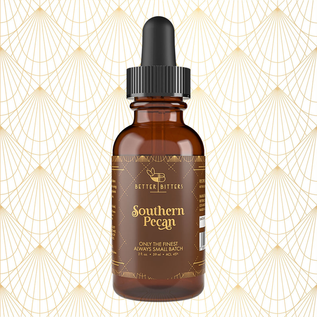 2 oz dropper bottle of southern pecan bitters