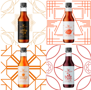 5oz Bitters Bottle of Southern Pecan, Habanero Chili, Valencia Orange and Spiced Cherry 